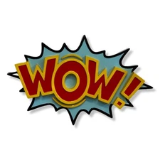 WOW! 3D Comic Book Wall Art Sign 32 Inches
