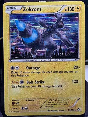 The Pokemon Company Pokemon TCG Zekrom 51/113 Legendary Treasures Holo Rare EN