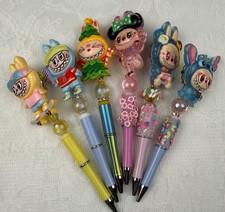 Custom beaded pens. La Monster Gifts. Basket filler. Journal. teen. Cute 