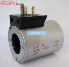 1PC New For Replacement Solenoid valve coil 24VDC 10W 100 DUTY