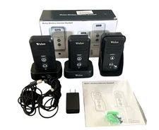 Wuloo Wireless Intercom Black Security Doorbell Chimes Rechargeable Battery NEW