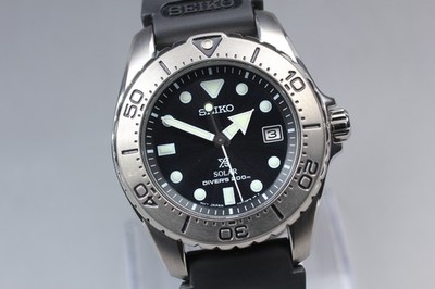 [Near Mint] Seiko Prospex V147-0AW0 Titanium 39mm Solar Diver's Watch From Japan