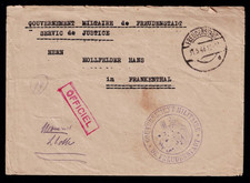 Franz&ouml;sische Milit&auml;rpost Service de Justice Freudenstadt Officiel