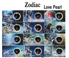 Zodiac Theme Pearl Necklace Wish Love Pearl Kit Gift Box Aries Scorpio 16"