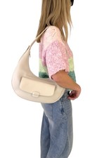 David Jones Womens Crescent Hobo Shoulder Bag Faux Leather Handbag Pocket New UK