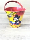 Vintage Tin Litho Mickey Mouse Sand Pail Bucket Happynak Series England 1960