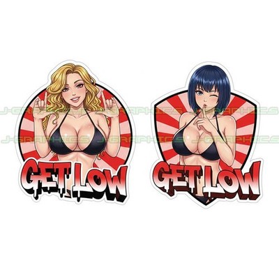 Get Low Vinyl Decal Sticker Lowered Slammed Anime JDM 2 Pack A