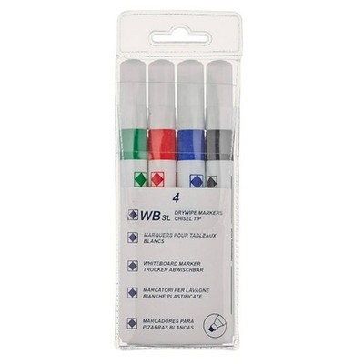 ValueX Keilspitze Whiteboard Marker 2-5 mm Linie 4er Pack - verschiedene Farben