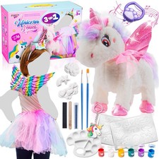 Unicorn Toy Bundle Talking Plush, Arts  Crafts Painting Kit  Unicorn Costume