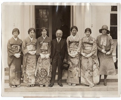 1930 Japanese Goodwill Ambassadors Call on President Hoover Original News Photo