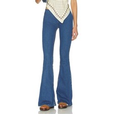Free People Penny Pull On Flare Jean in Riviera Size 28