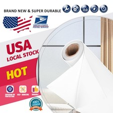 Privacy Window Glass Film Sticker Self-Adhesive Frosted White Rolled Office Home