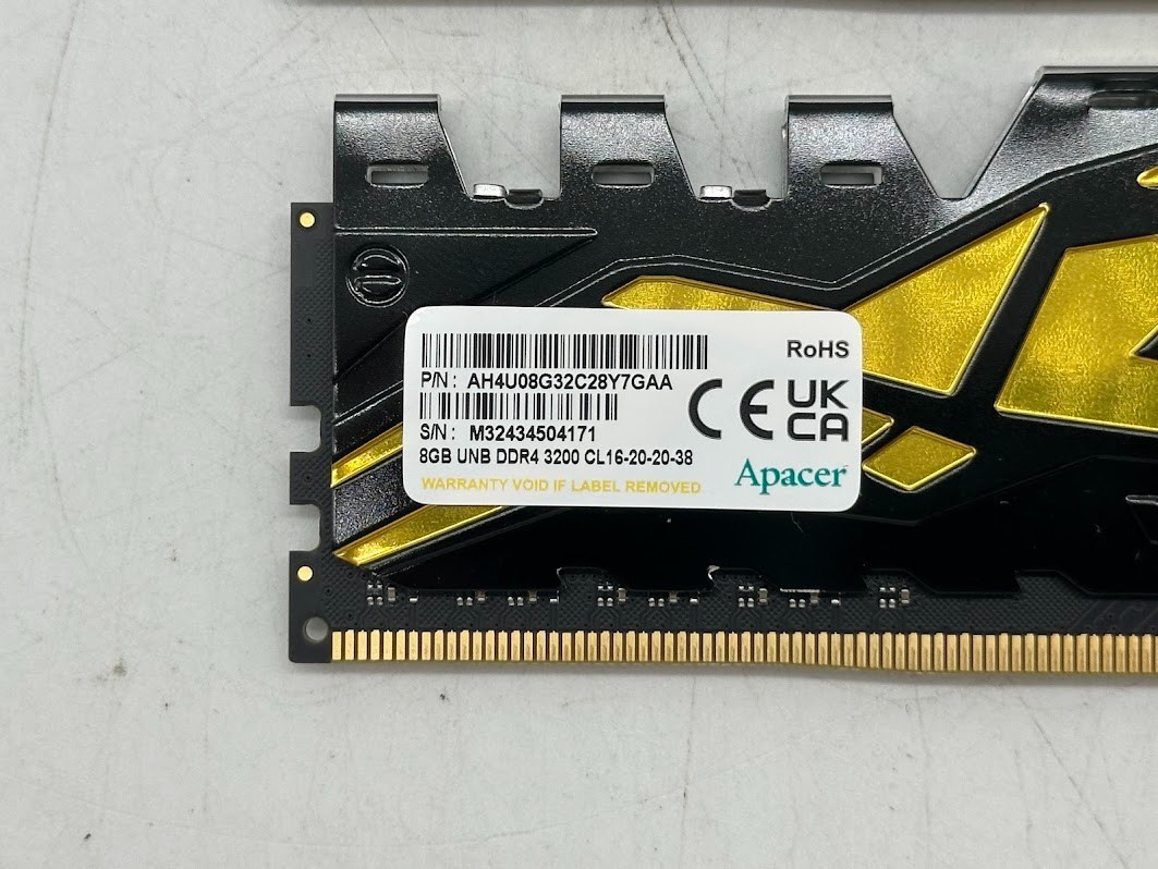 Apacer Panther Gold 16GB (2x8GB) DDR4-3200 PC4-25600U CL16 Memory