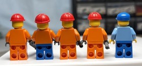 LEGO CITY: Construction Site (7633) Minifigures ONLY Worker Crane Demolition