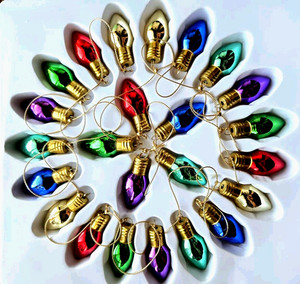 Vintage Fortunoff Glass Garland 1" Light Bulb Shaped 6-7 Ft.