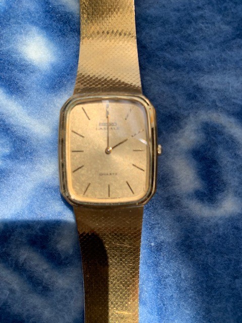 Seiko Lassale Men's Vintage Gold Tone w/ Mesh Band Quartz Dress Watch image 5