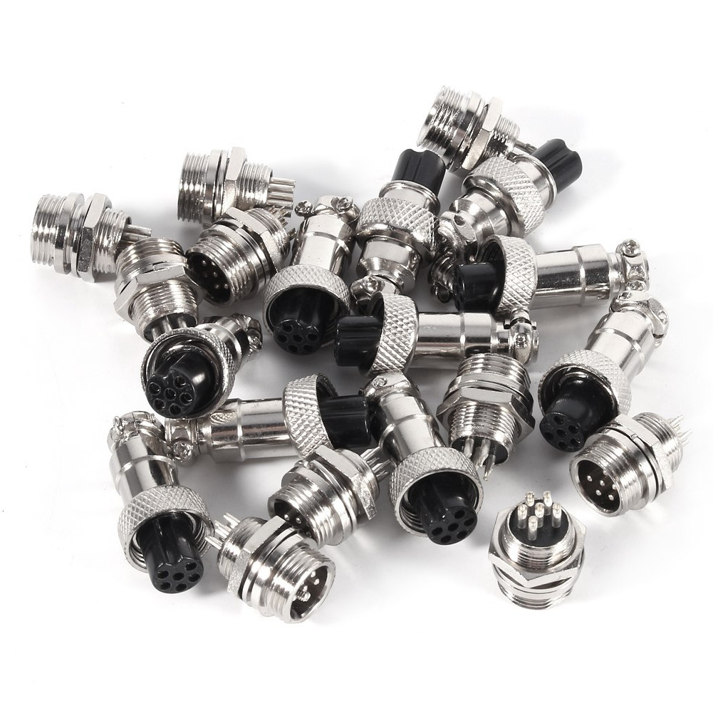 10 Set Aviation Male Female Connector 12mm Durable For Automotive