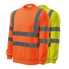 High Visible Sweatshirt - 3M Reflektorbänder - Neon Warnschutz RIMECK - NEU
