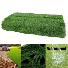 33x3FT 1PCS Green Artificial Grass Rug Garden Landscape Lawn Carpet Mat Turf New