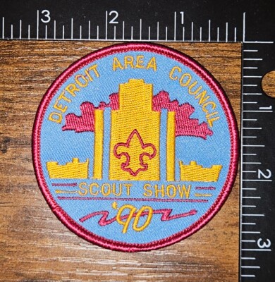 Detroit Area Council Scout Show Detroit Skyline 1990 BSA Patch 