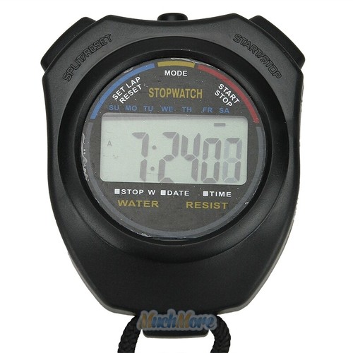 Digital Professional Handheld LCD Chronograph Sports Stopwatch Timer Stop Watch - Picture 10 of 12