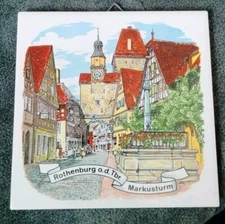 Rothenburg ob der tauber Ceramic Tile Kitchen 6" x 6” Markusturm
