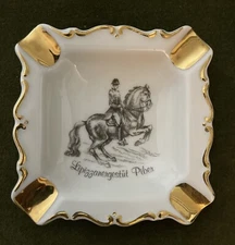HB Wien Handarbeit Porcelain Hassenpflug Ashtray Austria Lipizzaner Horse