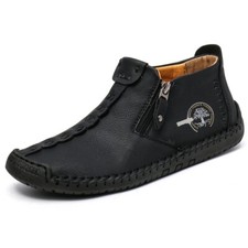 Transpirable Clásico Hombres Zapatos de Cuero Conducción Informal Caminar Botines Calzado