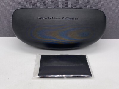 Augusto Valentin Brillenetui Hartschale Sonnenbrille groß XL schwarz metall
