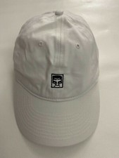 OBEY Logo White Adjustable Baseball Hat Cap O...