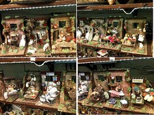 PASTORI IN TERRACOTTA IN MOVIMENTO DIPINTI A MANO 16 CM 