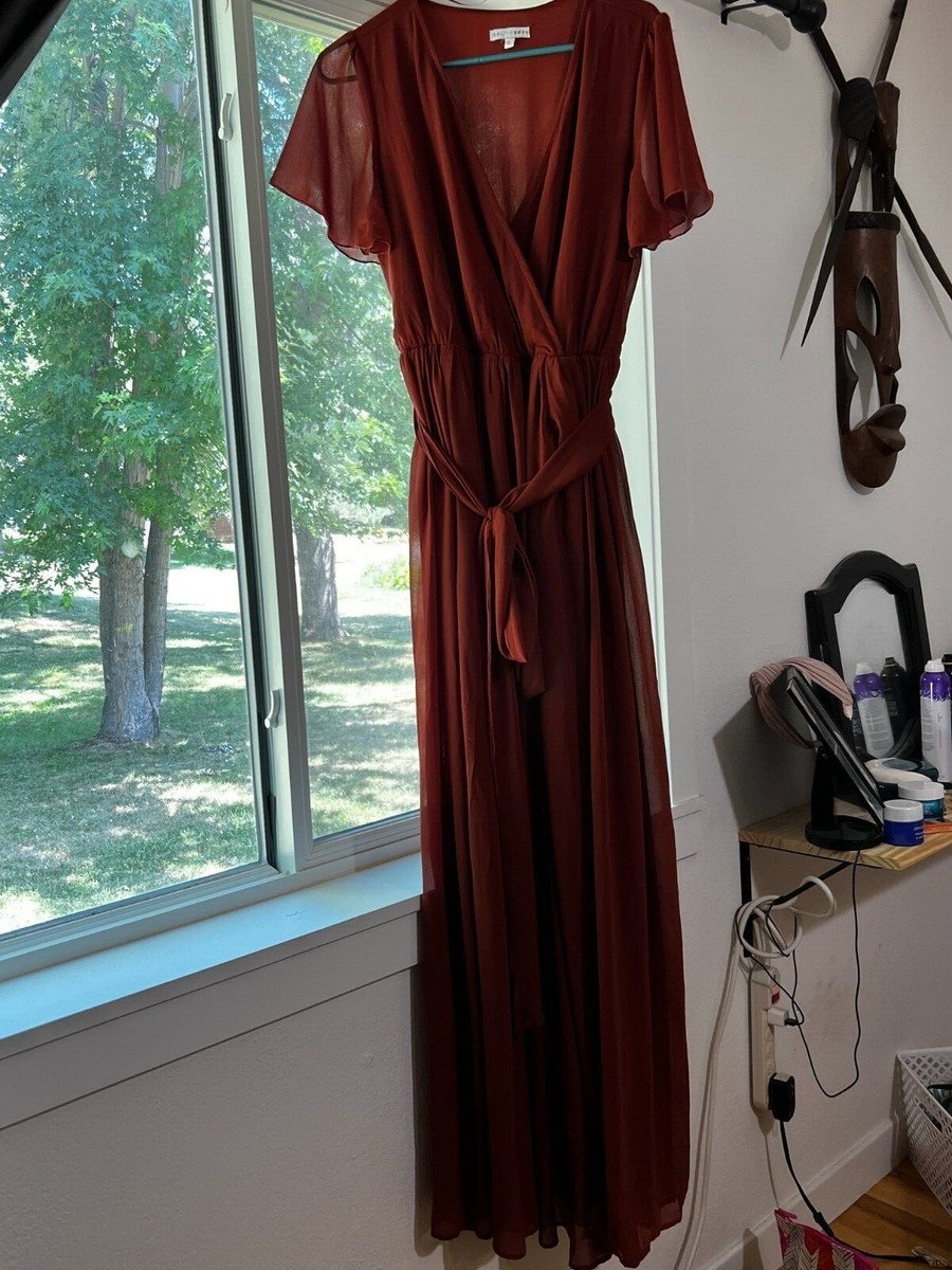 Baltic Born Kristina Maxi Dress Large in Brick | eBay