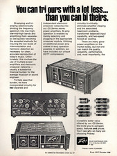 vtg 70s 80s PEAVEY POWER AMP MAGAZINE PRINT AD B-Amp Tri-Amp CS-400 CS-800 Pinup
