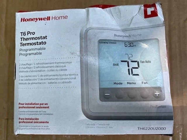 Honeywell T6 Pro Smart Programmable Thermostat Model # TH6220U2000