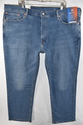 New Levi's 541 Athletic Taper Stretch All Seasons Tech Blue Jeans Men Size 46x30