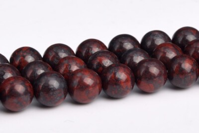 Natural Dark Red Brecciated Jasper Grade AAA Round Bead 4/6/8-9/10-11/12/15-16MM