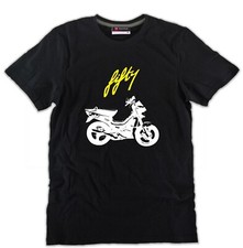 T-shirt FIFTY motorino malaguti moto anni 90 anni 80 ottimo cotone nera italian