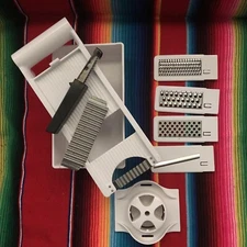 Ronco Dial-O-Matic Food Cutter & Slicer with Attachments & Extra Rare New WB
