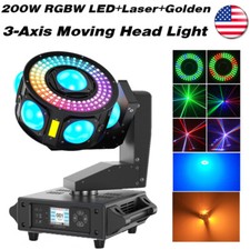 3-Axis LED RGBW Laser Moving Head Light Beam Stage DMX Spot Disco DJ Lighting