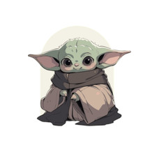 SW Baby Yoda Weatherproof Anime Sticker 6" Car Decal D3