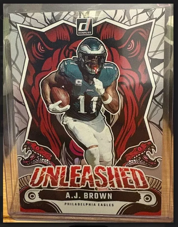 AJ Brown Unleashed, Super Short Print; Donruss Football 2024