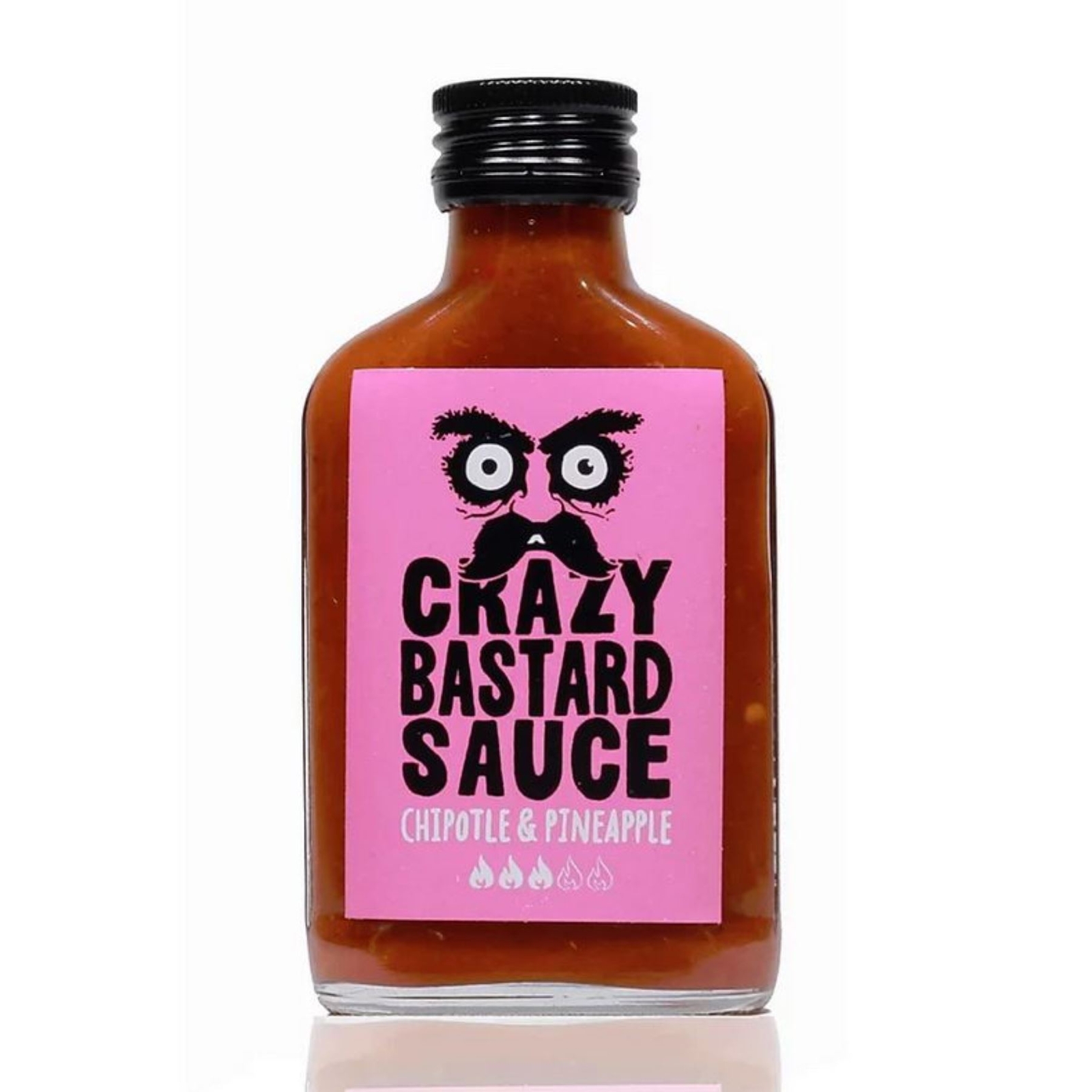 Crazy Bastard Sauce Chipotle & Pineapple Medium Hot Chilli Pepper Condiment