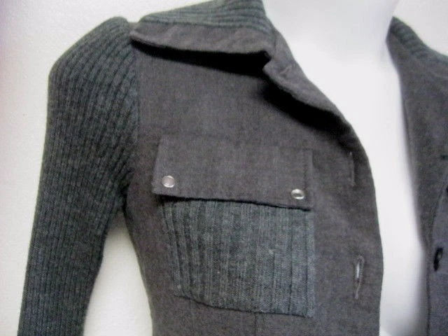 Chaqueta Blazer Abrigo Celine K Paris Nueva York Talla 6 Tejido Lana  Foto 3 de 4