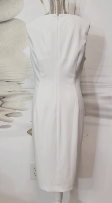 NWT Calvin Klein Origin Dressy Womens Bodycon Dress White Sleeveless Lined  Sz 14 | eBay