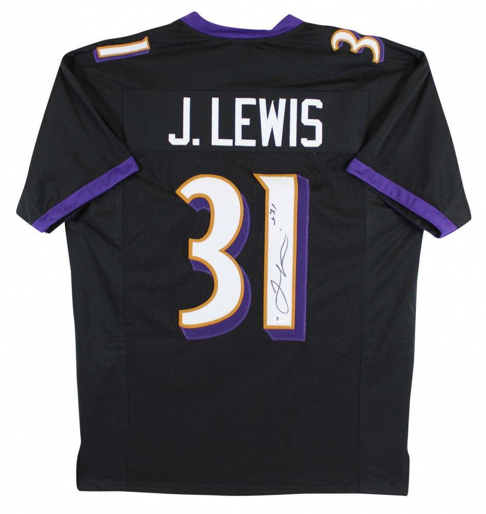 Jamal Lewis Autographed Signed Baltimore Ravens Jersey (Beckett Hologram) Super Bowl Champ 