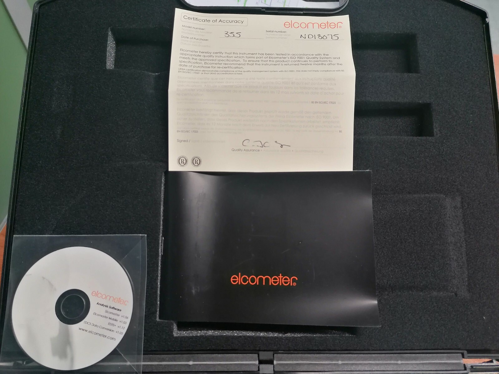 ELCOMETER 355 - COATING THICKNESS GAUGE - TOP MODEL CON SONDA NEW F1