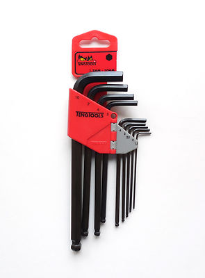 Teng Tools Sechskantschlüssel-Set, 9-teilig, Metrisch 1,5–10 Mm – Mit Kugelkopf & Aufbewahrungshalter