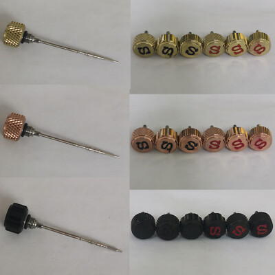 Edelstahl PVD Uhrenkrone mit Schaft für SKX007 SKX009 NH35/35A 4R36 6R15 Uhrwerk