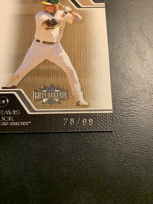 Btt 2008 Topps Triple threads /99 Gold #51 Travis Buck Oakland A s Athletics￼