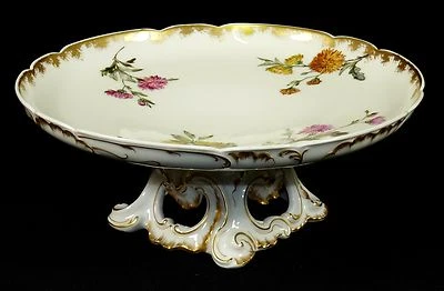 LIMOGES HAVILAND - Schale FUßSCHALE Zierschale - H&CO FRANCE - MH. handbemalt - Bild 1 von 4